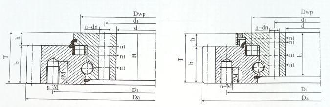 Corona de orientación (combinación de bolas y rodillos)